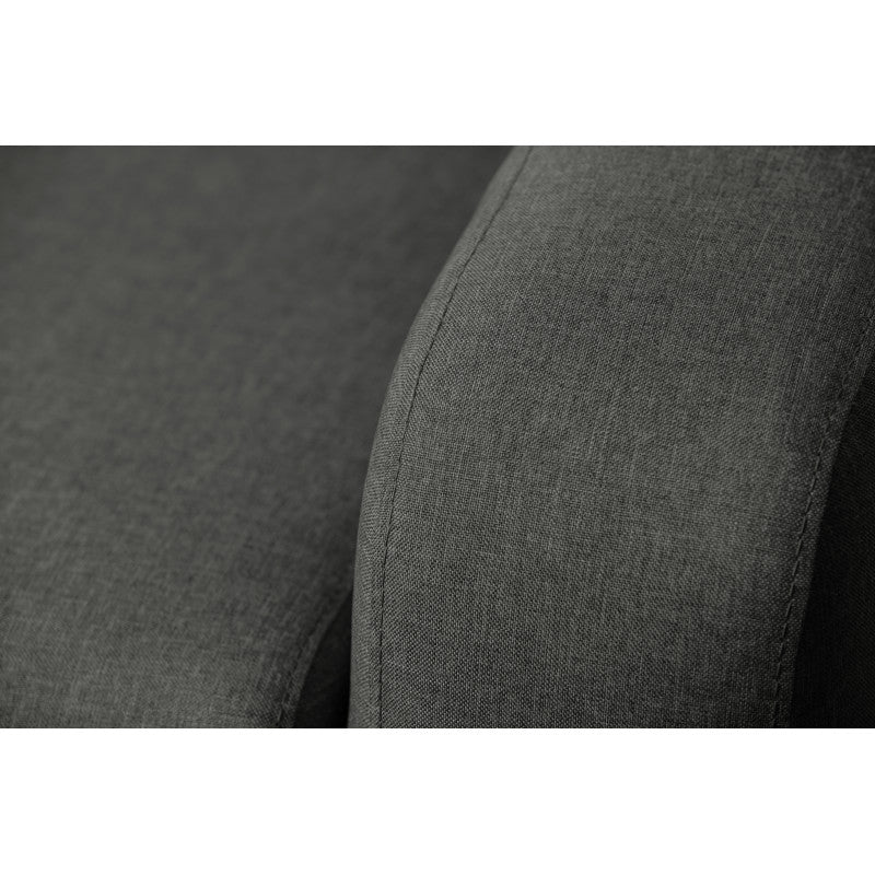 DYLAN - Canapé d'angle convertible système couchage express 3 places en tissu - Gris foncé