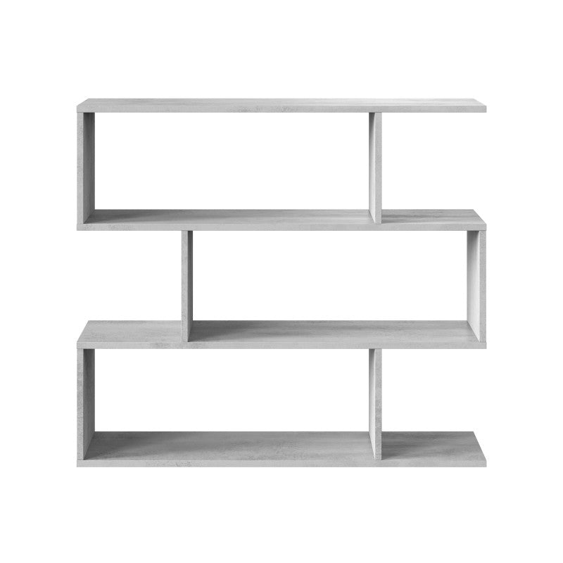 ZIC - Étagère basse de 3 niveaux L110 x H97cm - Béton