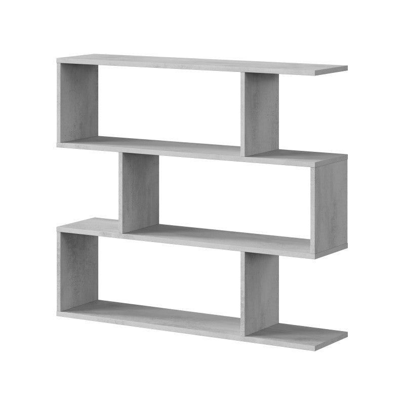 ZIC - Étagère basse de 3 niveaux L110 x H97cm - Béton