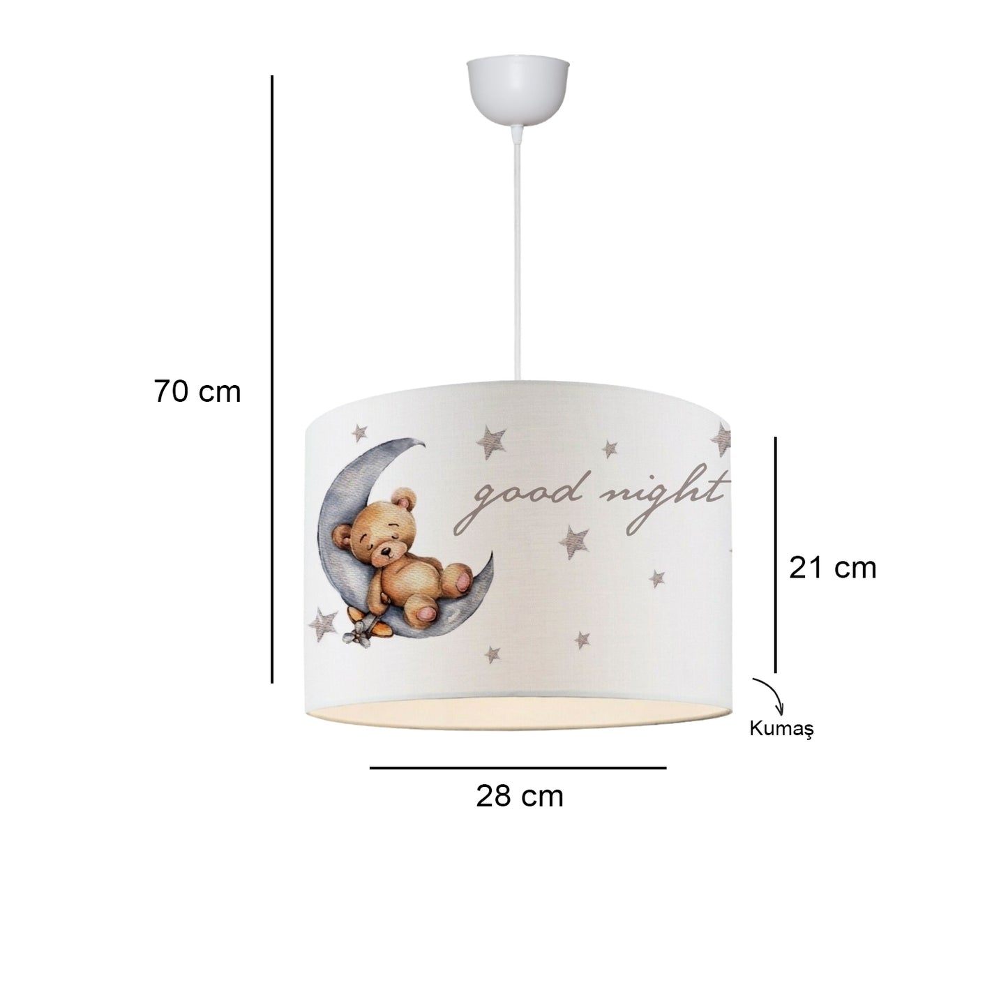 Suspension pour chambre d'enfant Homing Kids - Avize avec motif ours, 28 cm - Modèle AYD-3081