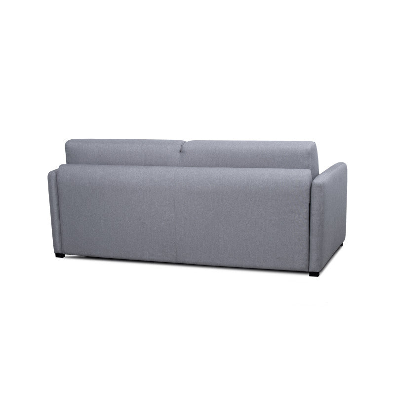 JASEN - Canapé convertible système couchage express 3 places en tissu - Gris clair - 160 cm