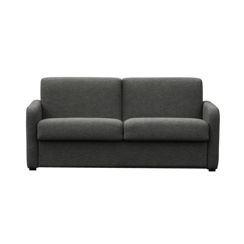 JASEN - Canapé convertible système couchage express 3 places en tissu - Gris foncé - 140 cm