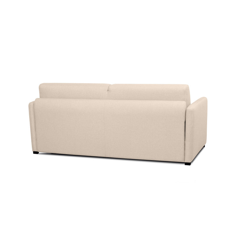 JASEN - Canapé convertible système couchage express 3 places en tissu - Beige - 140 cm