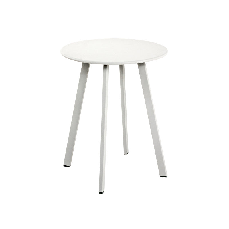 ALDA - Table basse ronde en métal 42 cm - Blanc