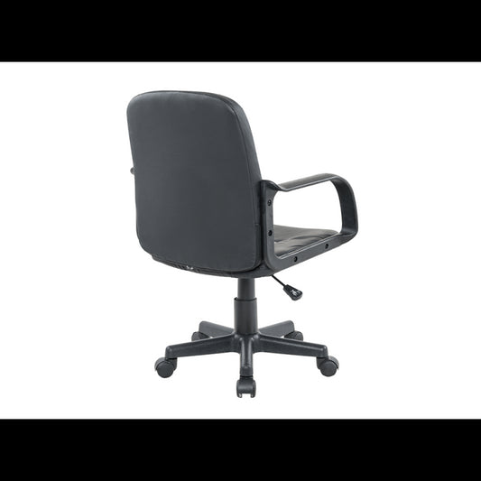 ALTO - Fauteuil de bureau à roulettes avec accoudoirs en simili - Noir