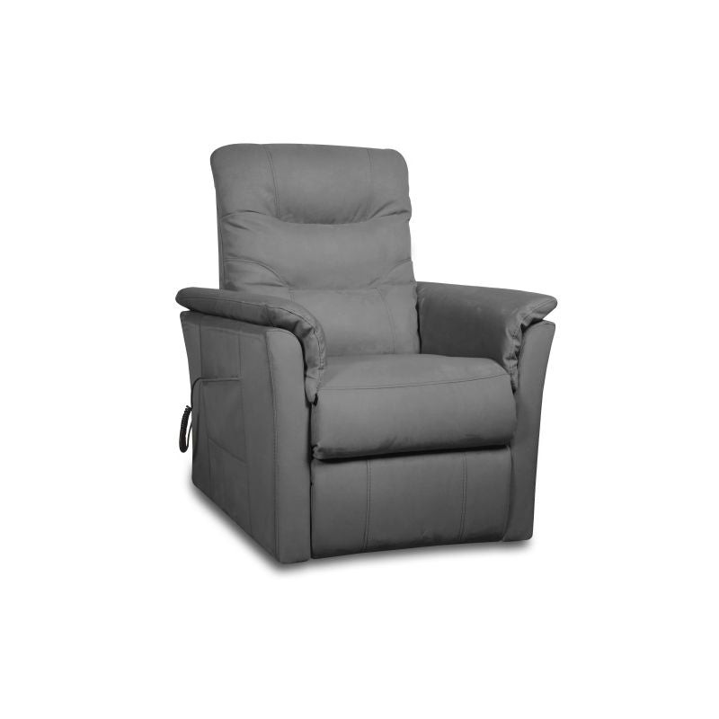 ANATOL - Fauteuil de relaxation électrique avec releveur en tissu - Gris