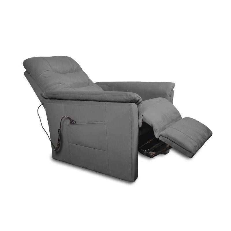 ANATOL - Fauteuil de relaxation électrique avec releveur en tissu - Gris