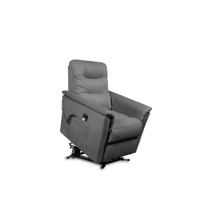 ANATOL - Fauteuil de relaxation électrique avec releveur en tissu - Gris