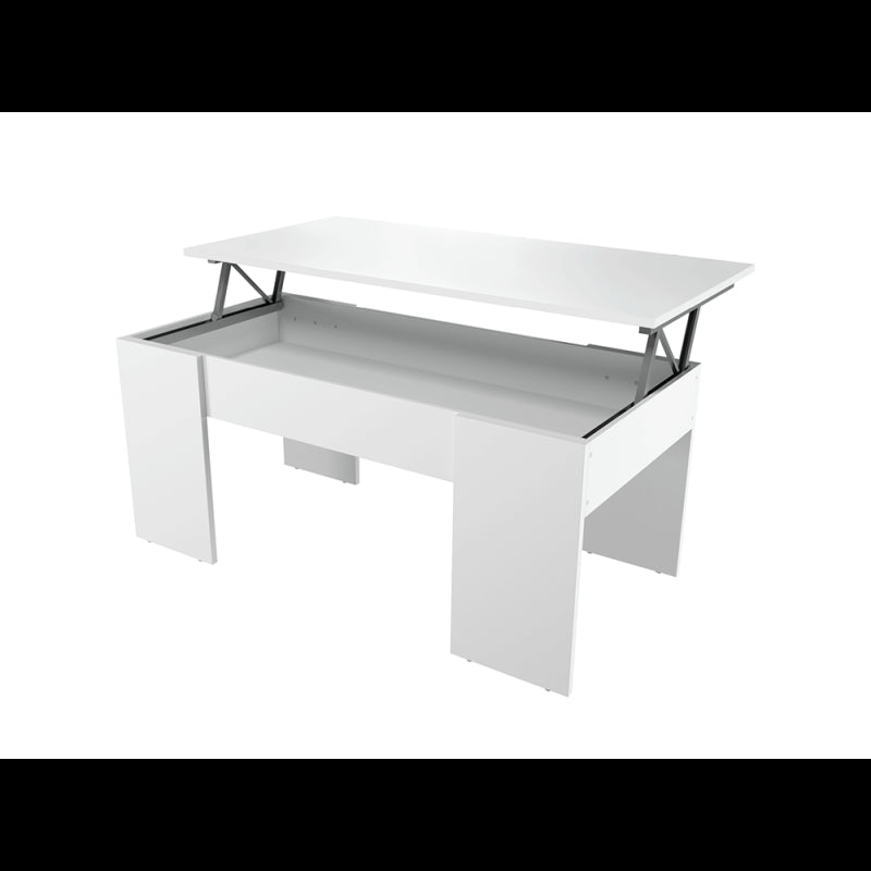 ARKHAM - Table basse avec plateau relevable - Blanc