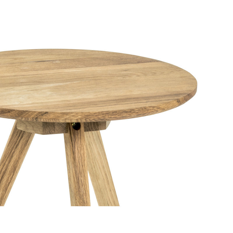 ARTEMIS - Table basse ronde en chêne massif 40 cm - Bois