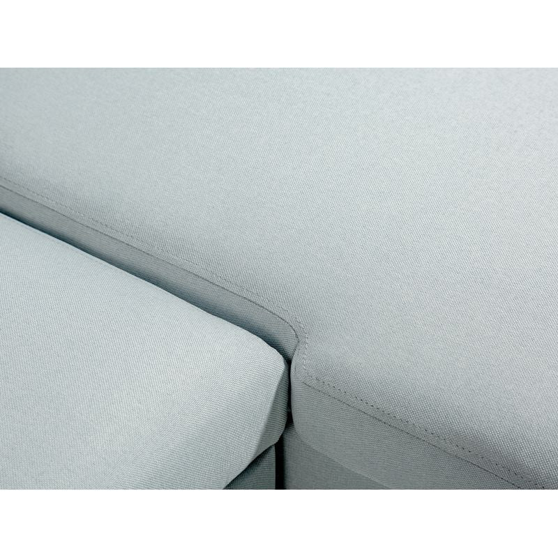 DOVIK - Canapé d'angle scandinave réversible convertible avec coffre en tissu - Bleu clair