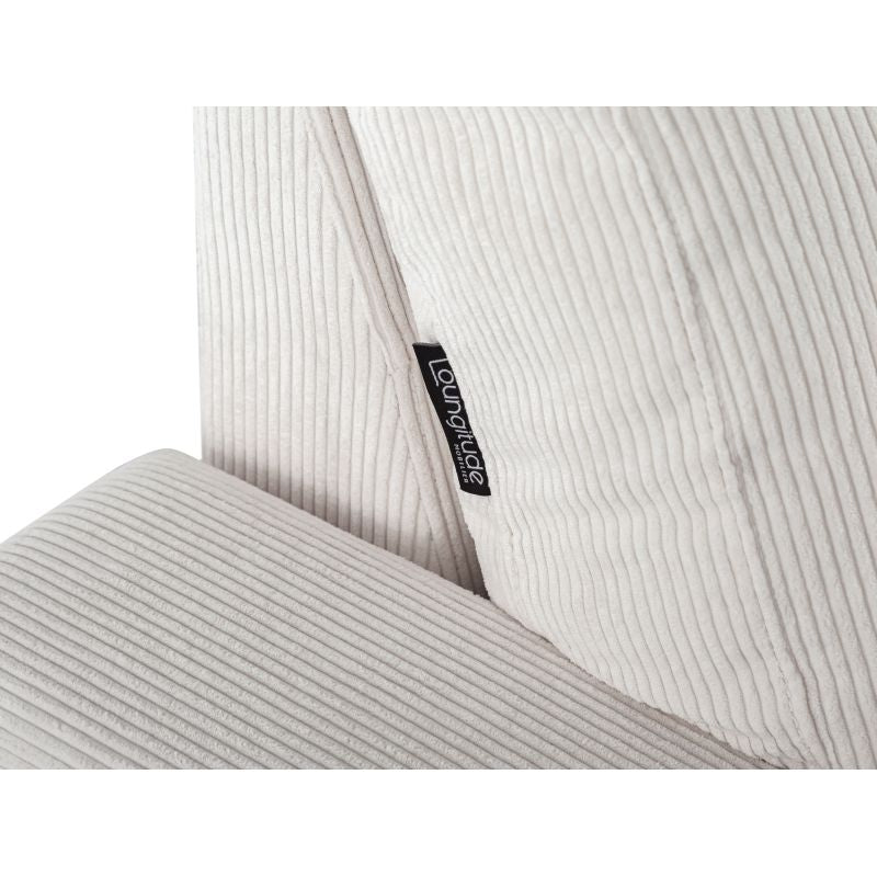 DOVIK - Canapé d'angle scandinave réversible convertible avec coffre en velours côtelé - Beige