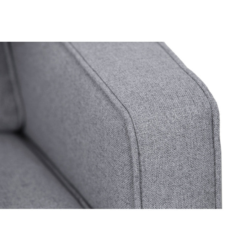 BOLI - Canapé convertible système couchage express 3 places scandinave en tissu - Gris clair