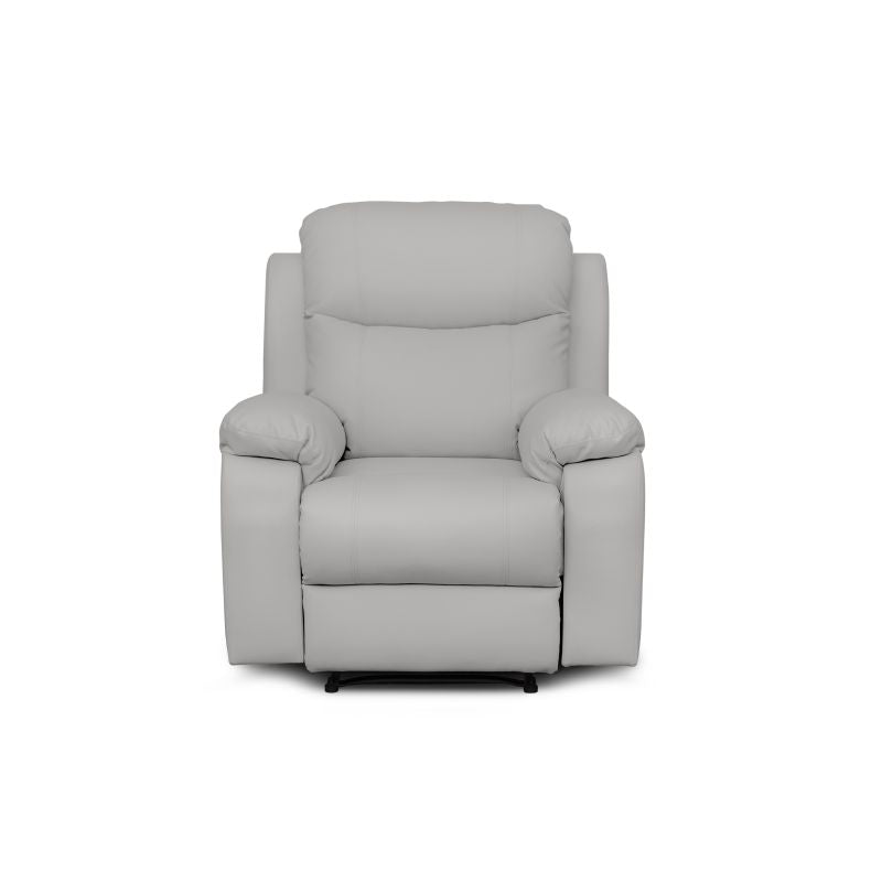 TONA - Fauteuil de relaxation électrique en tissu imitation cuir - Gris clair