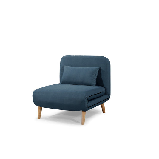 BZ - Banquette scandinave 1 place convertible - Bleu pétrole