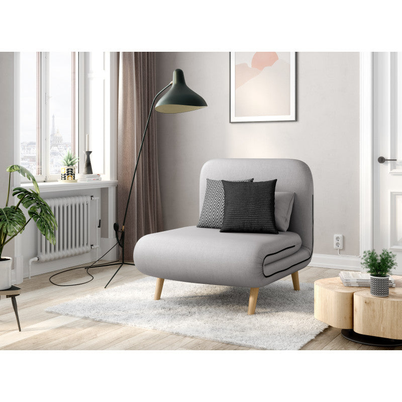 BZ - Banquette scandinave 1 place convertible - Gris clair