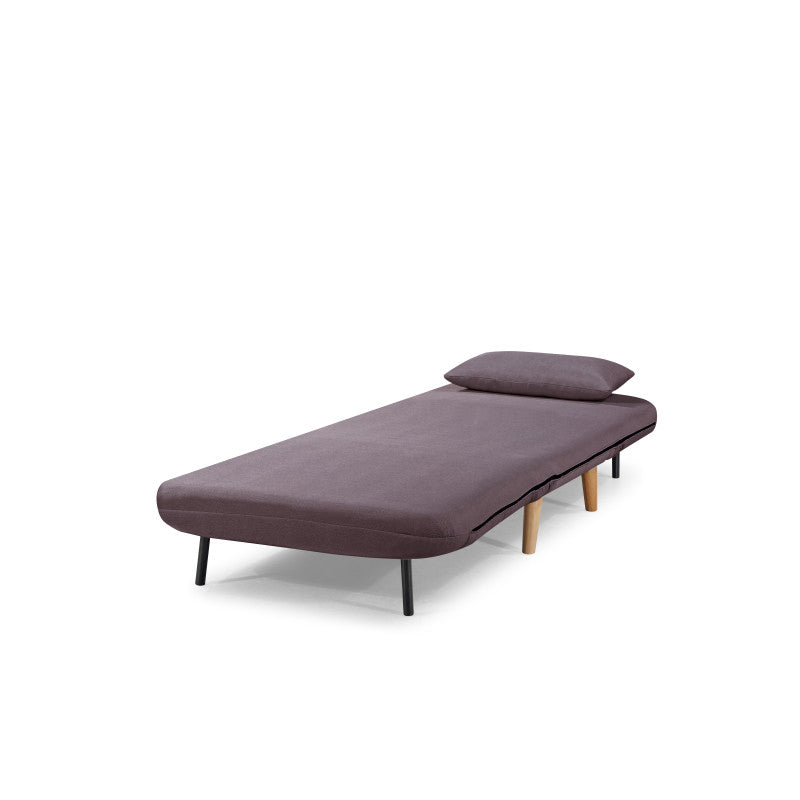 BZ - Banquette scandinave 1 place convertible - Aubergine