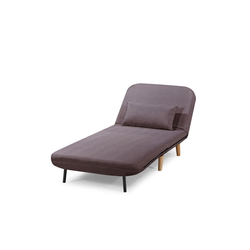 BZ - Banquette scandinave 1 place convertible - Aubergine