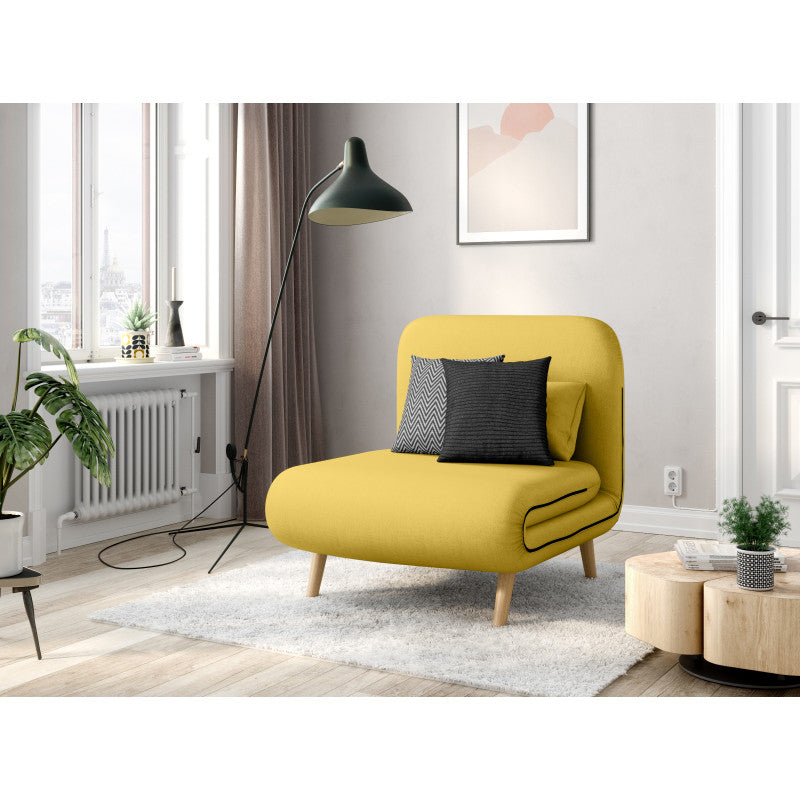 BZ - Banquette scandinave 1 place convertible - Jaune