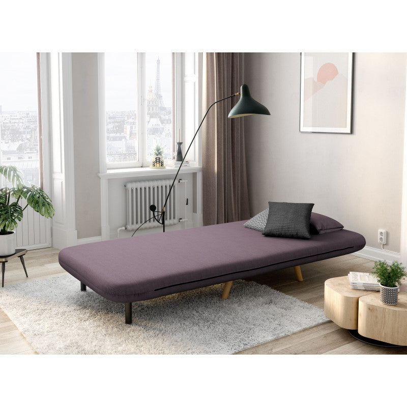 BZ - Banquette scandinave 1 place convertible - Aubergine