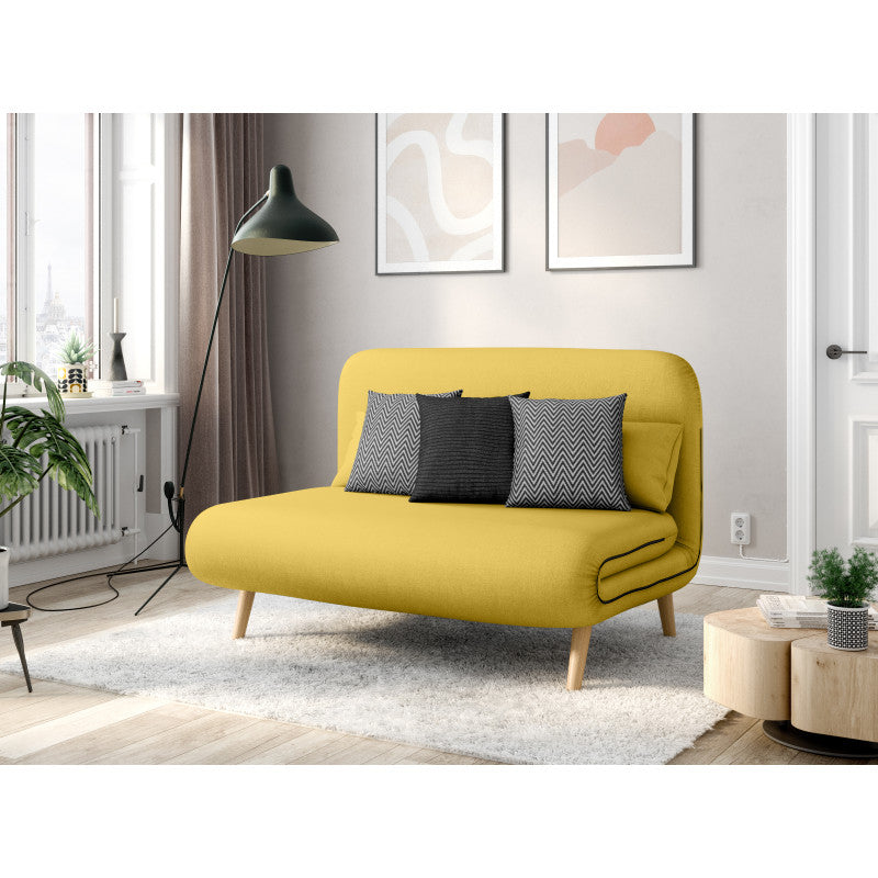 BZ - Banquette scandinave 2 places convertible - Jaune