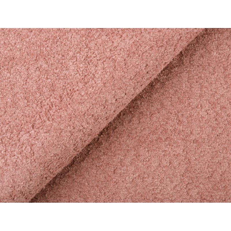 MARINA - Canapé d'angle convertible avec coffre en tissu bouclette - Rose