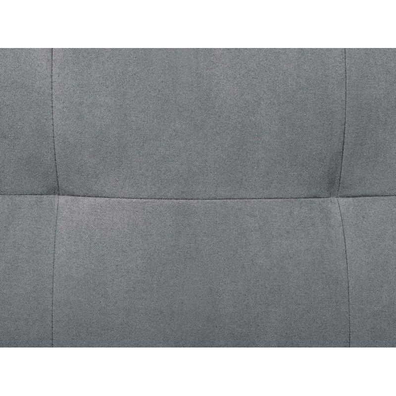 SELENE - Canapé d'angle convertible 4 places en simili et microfibre - Gris/noir - Angle gauche (vue de face)