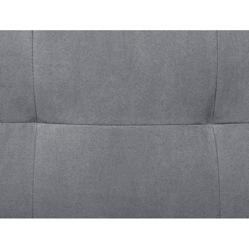 SELENE - Canapé d'angle convertible 4 places en simili et microfibre - Gris/blanc - Angle droit (vue de face)
