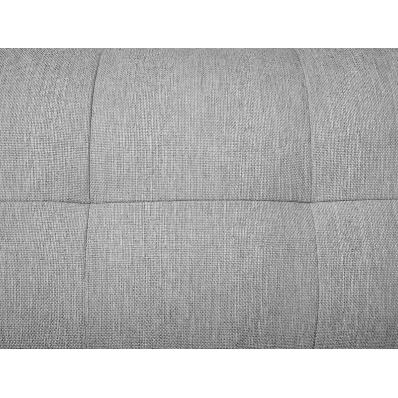 SELENE - Canapé d'angle convertible 4 places en tissu - Gris clair - Angle droit (vue de face)