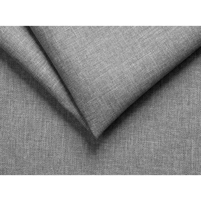 SELENE - Canapé d'angle convertible 4 places en tissu - Gris clair - Angle droit (vue de face)