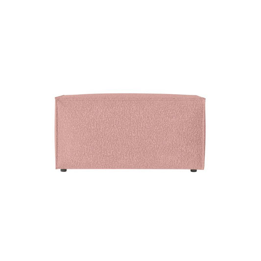 ZENTARA - Pouf en tissu bouclette - Rose