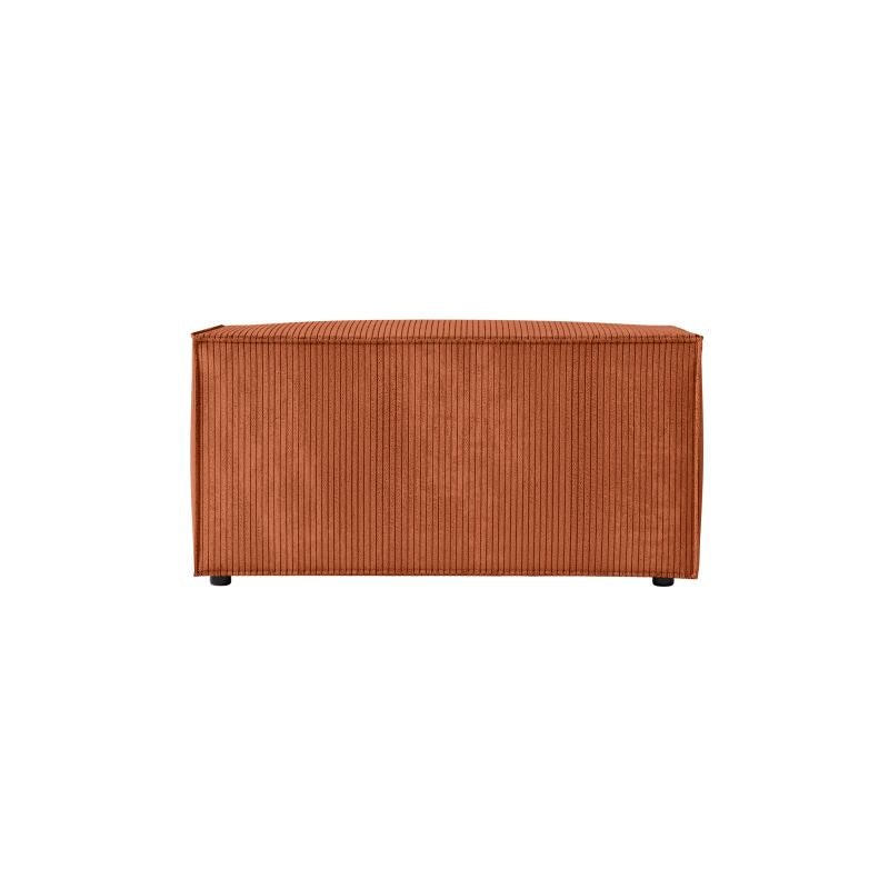 ZENTARA - Pouf en velours côtelé - Terracotta