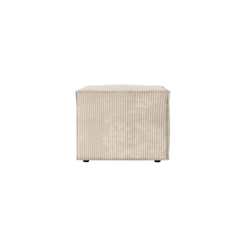 ZENTARA - Pouf en velours côtelé - Beige