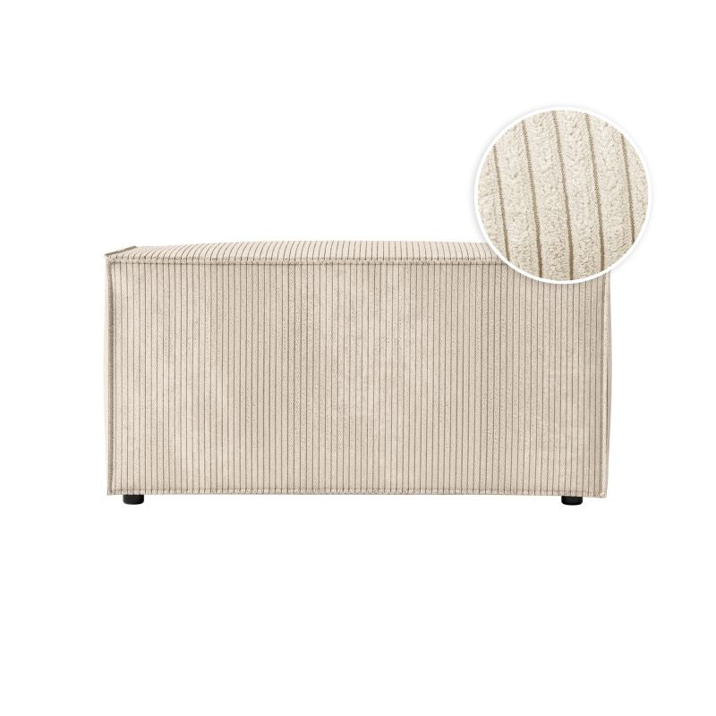 ZENTARA - Pouf en velours côtelé - Beige