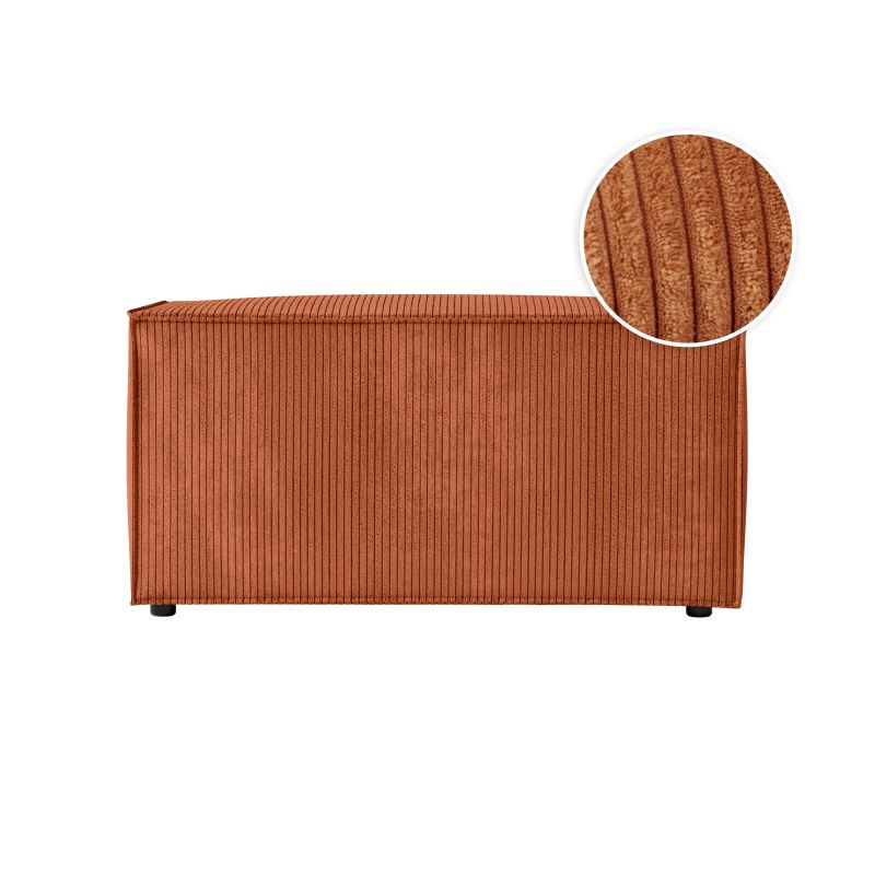 ZENTARA - Pouf en velours côtelé - Terracotta