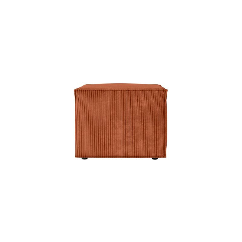 ZENTARA - Pouf en velours côtelé - Terracotta