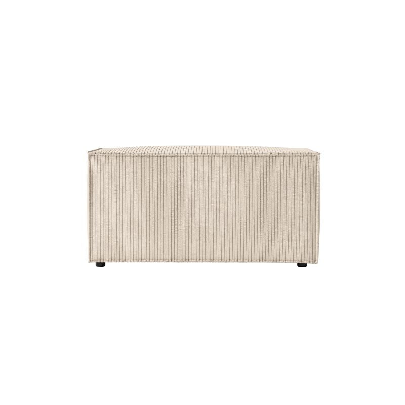 ZENTARA - Pouf en velours côtelé - Beige