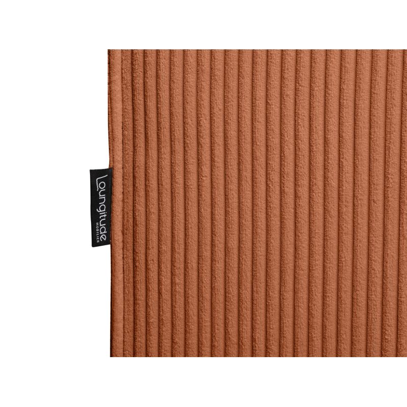 ATLAS - Canapé d'angle convertible réversible en velours cotelé - Terracotta
