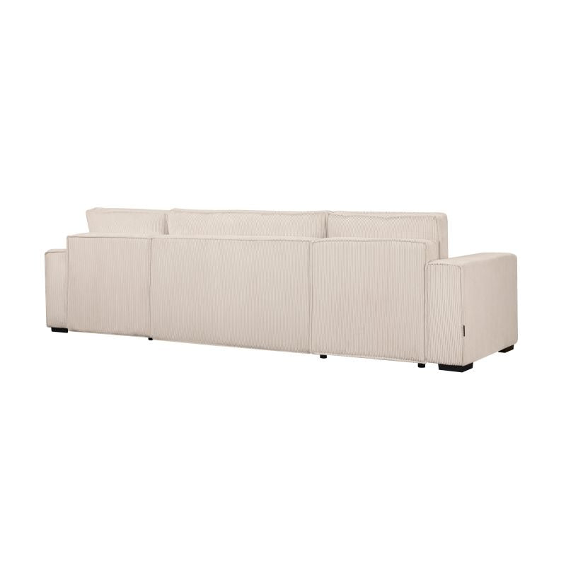 ATLAS - Canapé panoramique convertible en velours cotelé - Beige