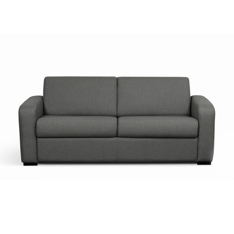 DYLAN - Canapé convertible système couchage express 3 places en tissu - Gris foncé