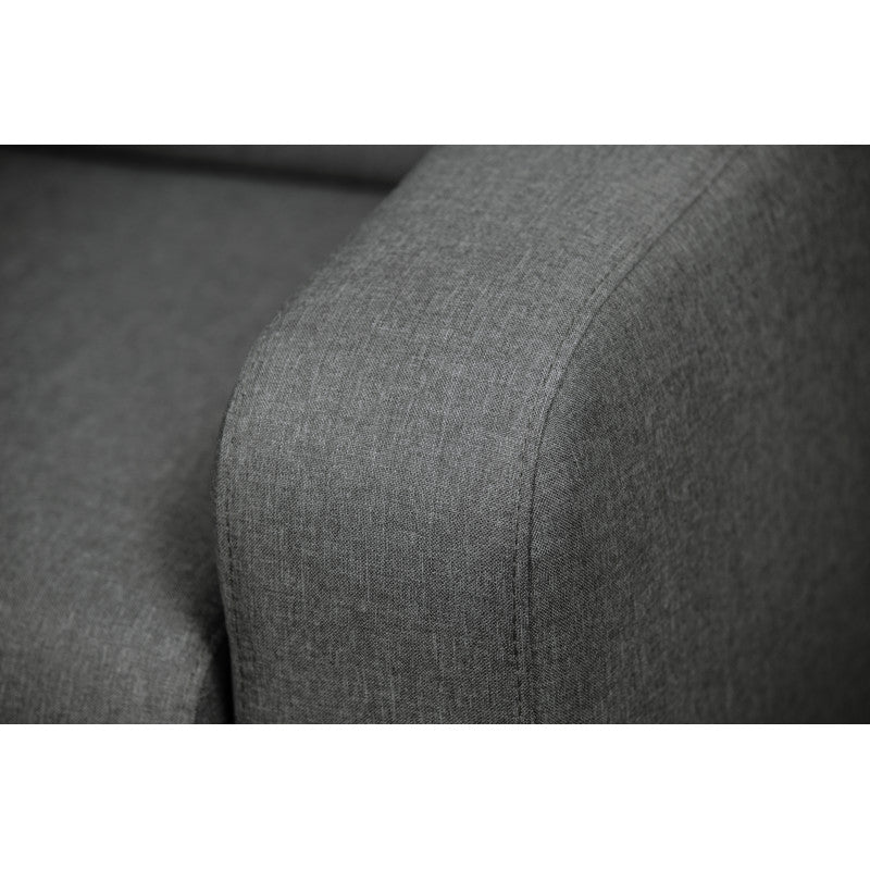 DYLAN - Canapé convertible système couchage express 3 places en tissu - Gris foncé