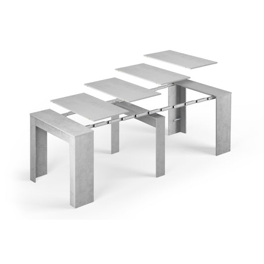 EXTENZO - Table à manger extensible L51/237 cm - Béton