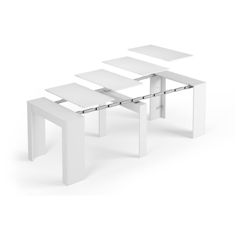 EXTENZO - Table à manger extensible L51/237 cm - Blanc brillant