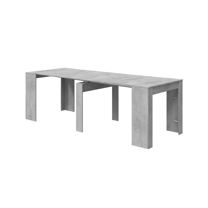 EXTENZO - Table à manger extensible L51/237 cm - Béton