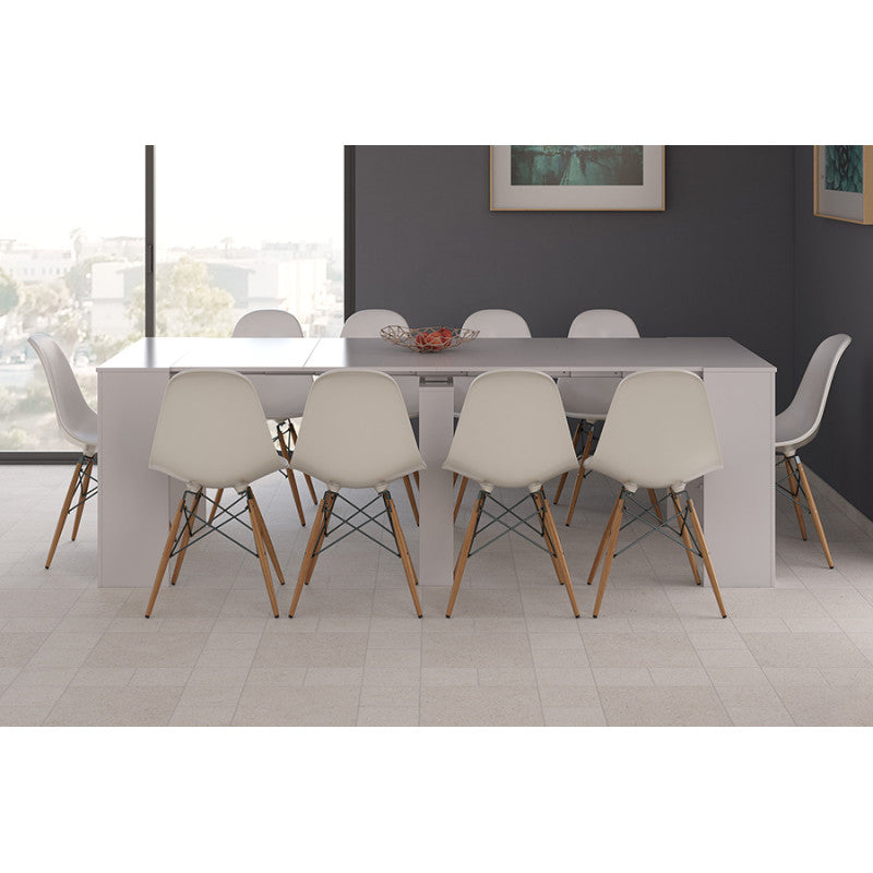 EXTENZO - Table à manger extensible L51/237 cm - Blanc brillant