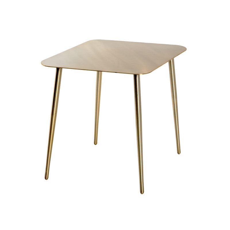 REFY - Table basse carrée en métal doré 45 cm - Or