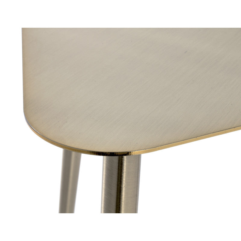 REFY - Table basse carrée en métal doré 45 cm - Or