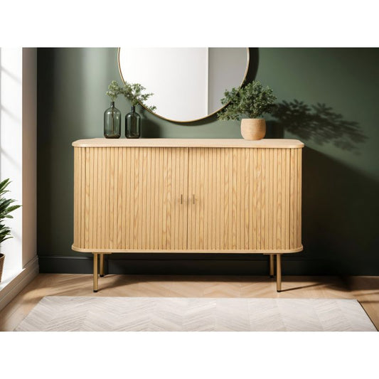 OYA - Buffet 120cm en bois et laiton - Bois