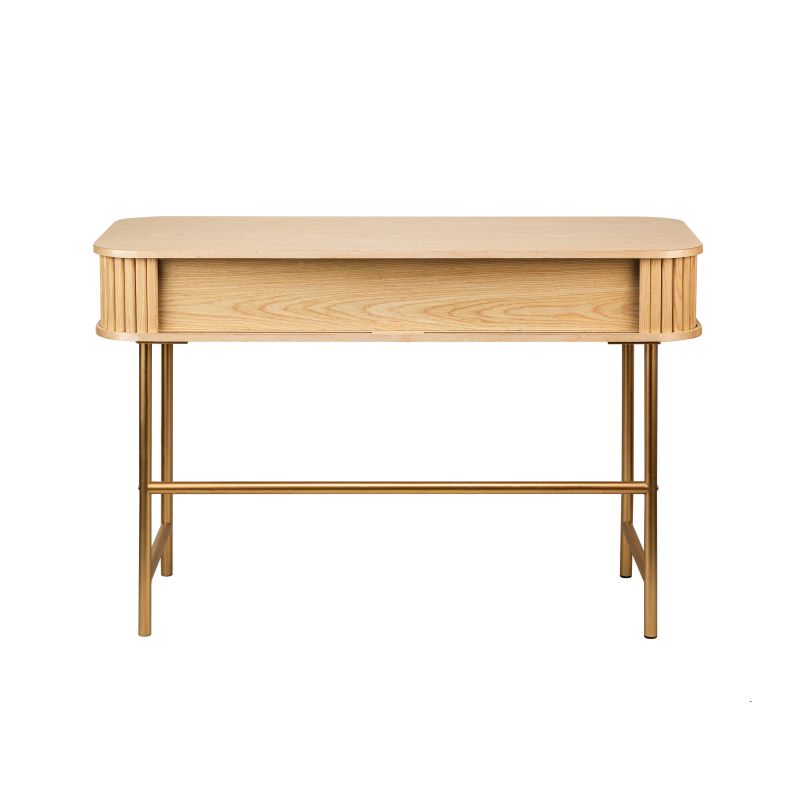 OYA - Bureau 120cm en bois et laiton - Bois