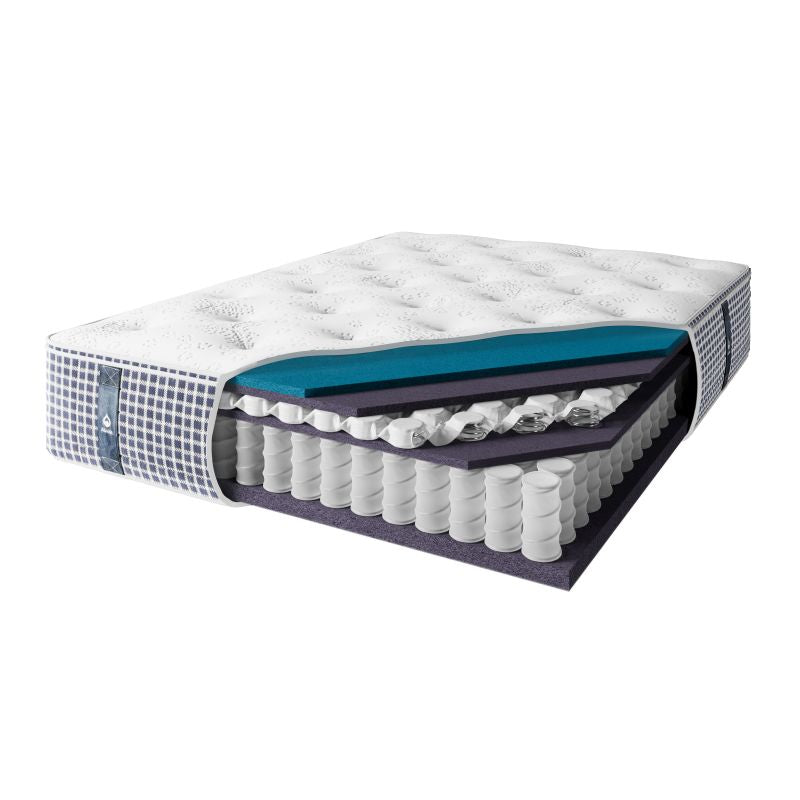 SENA - Matelas à mémoire de forme + ressorts ensachés  - 33cm d'épaisseur - 140x190 cm